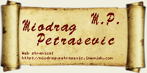 Miodrag Petrašević vizit kartica